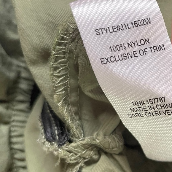 Jolie & Joy Green Military Utility Windbreaker Drawstring Strapless Jumpsuit - Picture 5 of 5